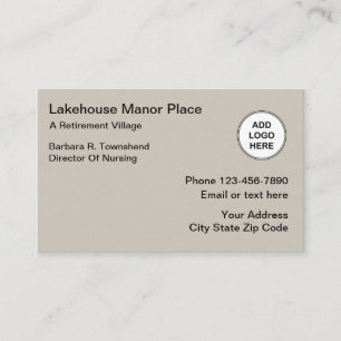 Carte De Visite Conception de logo de maison de retraite