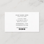Carte De Visite Conception de logo de marque moderne Ajoutez la vô (Dos)