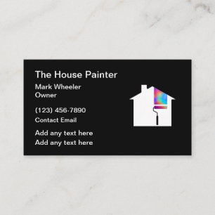 Carte De Visite Conception de logo de peinture de maison de peintr