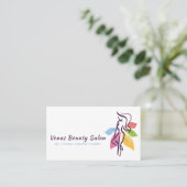 Carte De Visite Conception de logo de spa de salon de beauté (Debout devant)