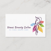 Carte De Visite Conception de logo de spa de salon de beauté (Devant)
