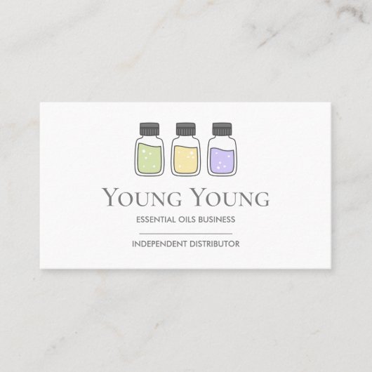 Carte De Visite Conception de logo d'huiles essentielles (Devant)
