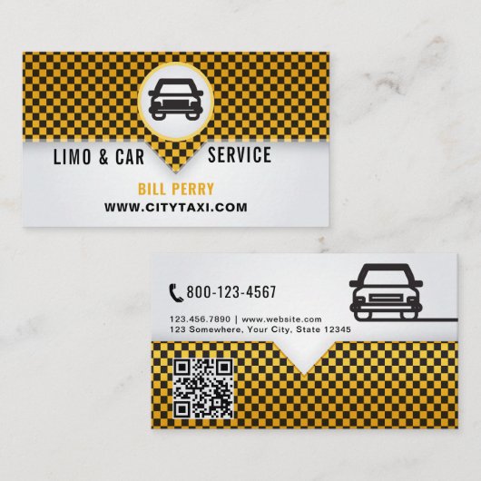 Carte De Visite Conception de logo pour service de limousine et de (Devant / Derrière)