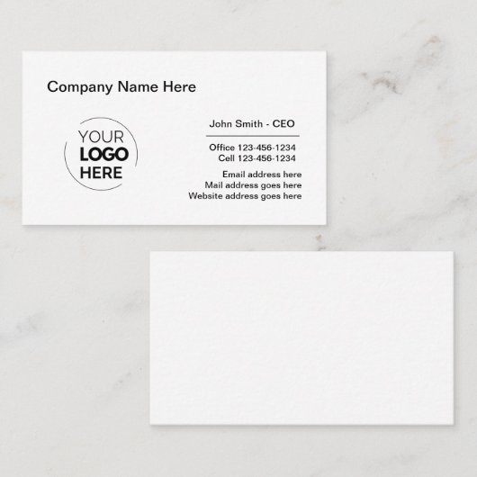 Carte De Visite Conception de logo professionnel (Devant / Derrière)