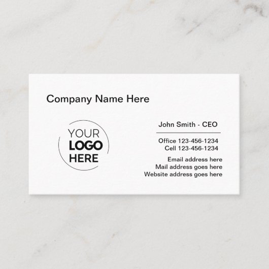 Carte De Visite Conception de logo professionnel (Devant)