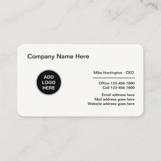 Carte De Visite Conception de logo professionnel (Devant)