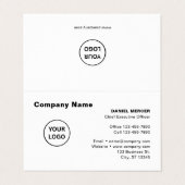 Carte De Visite Conception de logo professionnel moderne (Extérieur déplié)