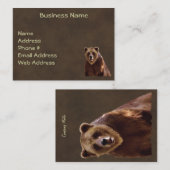 Carte De Visite Conception de l'ours pour les animaux et les anima (Devant / Derrière)