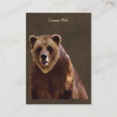 Carte De Visite Conception de l'ours pour les animaux et les anima (Dos)