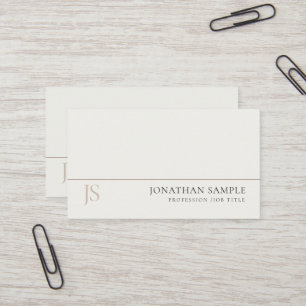 Carte De Visite Conception de luxe minimaliste de monogramme moder