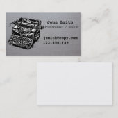 Carte De Visite Conception de machine à écrire de correcteur (Devant / Derrière)