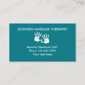 Carte De Visite Conception de mains de massage (Devant)