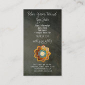 Carte De Visite Conception de mandala à fleur Om dorée (Dos)