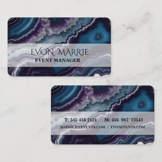 Carte De Visite Conception de marbre d'Agate (Devant / Derrière)