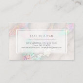 Carte De Visite conception de marbre faux holographique (Dos)