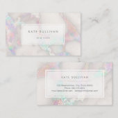 Carte De Visite conception de marbre faux holographique (Devant / Derrière)