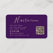 Carte De Visite Conception de marque de salon de luxe Coiffeur Coi (Dos)