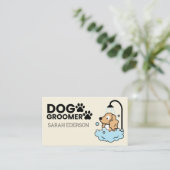 Carte De Visite Conception de mât de chien mignon, élevage de chie (Debout devant)