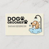 Carte De Visite Conception de mât de chien mignon, élevage de chie (Devant)