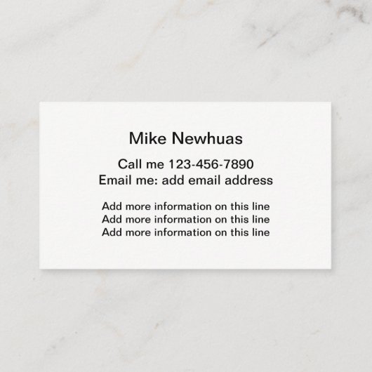 Carte De Visite Conception de menuiserie (Dos)