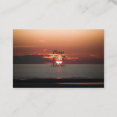 Carte De Visite Conception de mer de coucher du soleil (Dos)