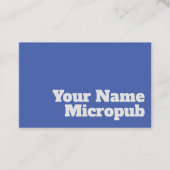 Carte De Visite Conception de micropub ou de microbrasserie (Devant)