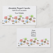 Carte De Visite Conception de mini cupcakes mignons (Devant / Derrière)