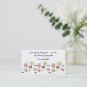 Carte De Visite Conception de mini cupcakes mignons (Debout devant)