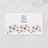 Carte De Visite Conception de mini cupcakes mignons (Dos)