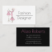 Carte De Visite Conception de mode (Devant / Derrière)