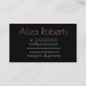 Carte De Visite Conception de mode (Dos)