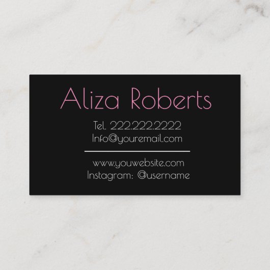 Carte De Visite Conception de mode (Dos)