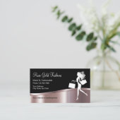 Carte De Visite Conception de mode en or rose chic (Debout devant)