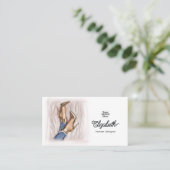 Carte De Visite Conception de mode Glam Chic Gold Stilettos et Den (Debout devant)