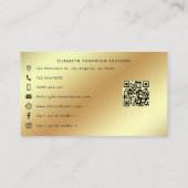 Carte De Visite Conception de mode Glam Chic Gold Stilettos et Den (Dos)