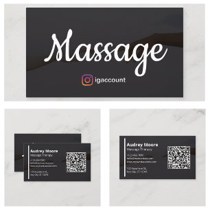 Carte De Visite Conception de modèles de thérapie de massage