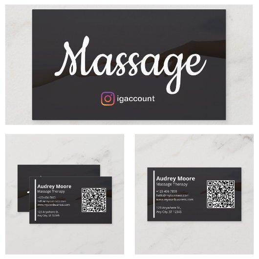 Carte De Visite Conception de modèles de thérapie de massage