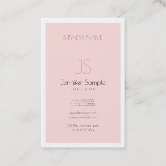 Carte De Visite Conception de monogramme créatif tendance Luxe sim (Devant)