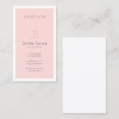 Carte De Visite Conception de monogramme créative simple plain lux (Devant / Derrière)
