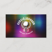 Carte De Visite Conception de monogramme de golf couleur métalliqu (Devant)