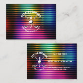 Carte De Visite Conception de monogramme de golf couleur métalliqu (Devant / Derrière)