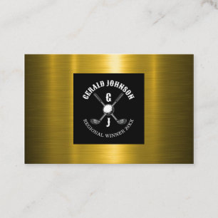 Carte De Visite Conception de monogramme de golf minimaliste