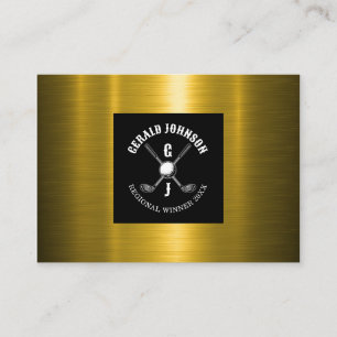 Carte De Visite Conception de monogramme de golf minimaliste