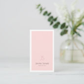 Carte De Visite Conception de monogramme élégant Luxe simple éléga (Debout devant)