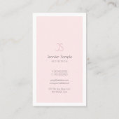 Carte De Visite Conception de monogramme élégant Luxe simple éléga (Dos)