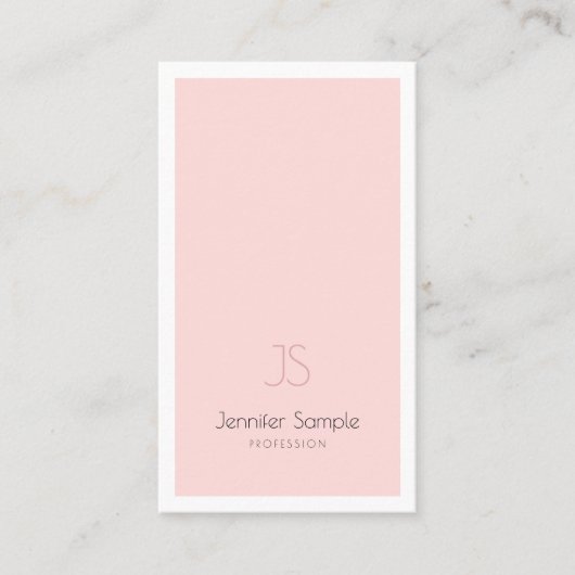 Carte De Visite Conception de monogramme élégant Luxe simple éléga (Devant)