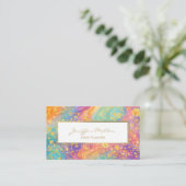Carte De Visite Conception de monogramme floral abstrait moderne p (Debout devant)