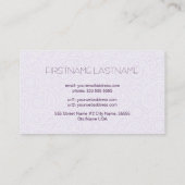 Carte De Visite Conception de Motif de jambon violet et blanc (Dos)