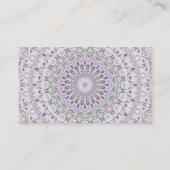 Carte De Visite Conception de motif mandala lavande et vert (Devant)