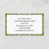 Carte De Visite Conception de motif mandala vert et blanc (Dos)